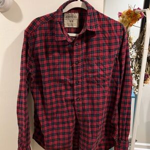 Men’s Medium Aeropostale Checkered Button Down Shirt Good Condition 100% cotton